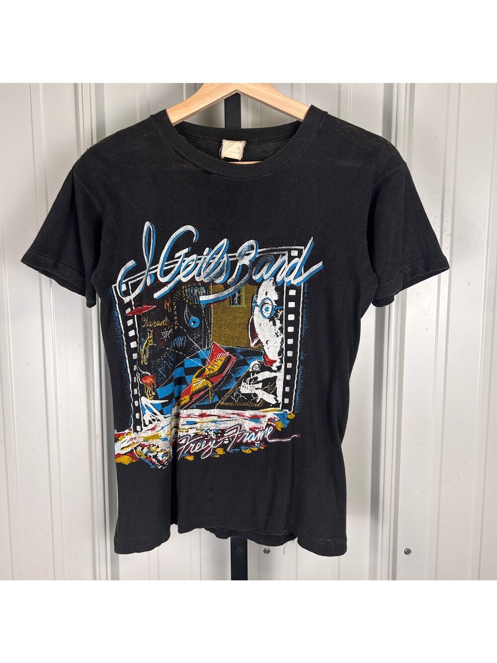 J Geils Band 1981 Freeze Frame Vintage Concert Small Distressed Shirt